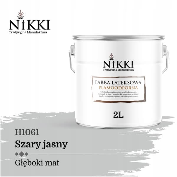 latexmaling pletresistent farve lys grå H1061 2L dyb mat