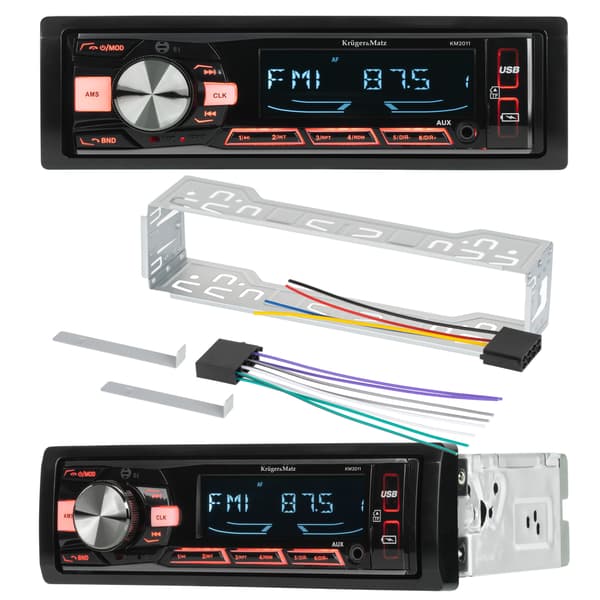 Radio samochodowe Bluetooth Kruger&Matz 1 DIN USB AUX PILOT microSD