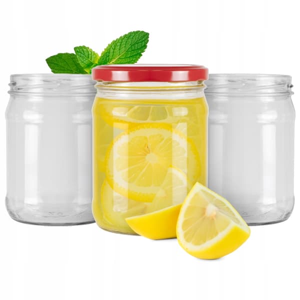 8x Glas 450ml SIMPLE til marmelade honning agurker glaskrukker syltetøj