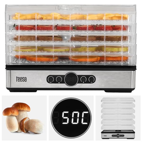 Teesa frukt- och grönsakstorkare 400W 5 brickor display termocirculation