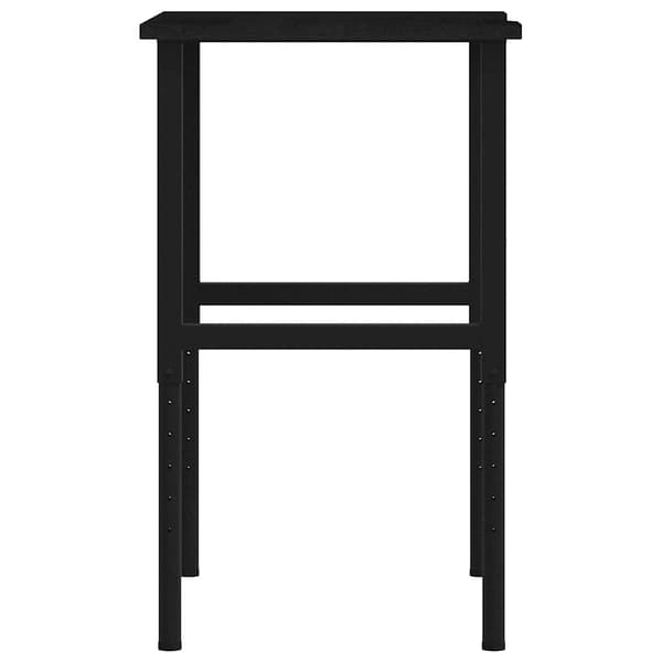 vidaXL arbejdsbord mørkebrunt 80x60x(71,5-98) cm egetræ