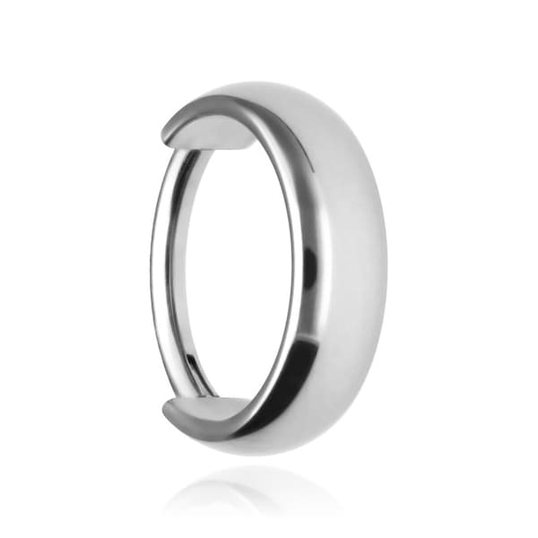 Titanium clickerring - sølv - TK-026 1.2/12
