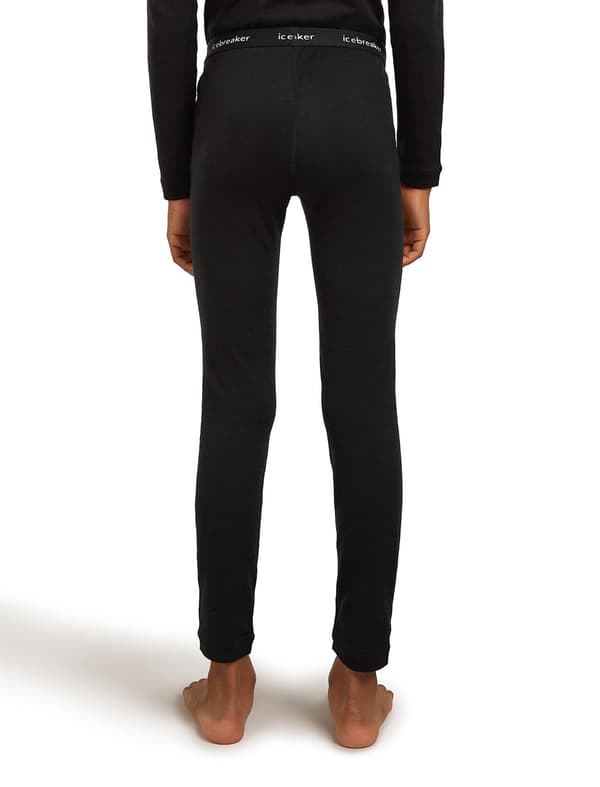 ICEBREAKER K 200 OASIS LEGGINGS SORT, 2 stk.