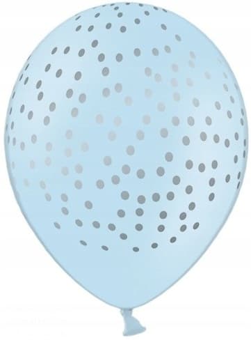 Blå balloner med sølvprikker, 30 cm, 1 stk.
