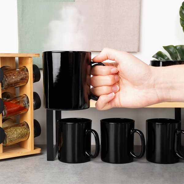 Mustat lasiset kupit 300 ml 6 kpl