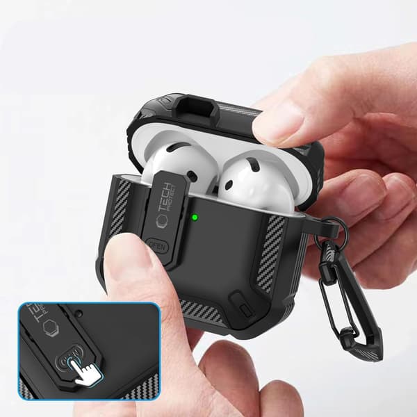 TECH-PROTECT CARBONOX APPLE AIRPODS 4 SORT