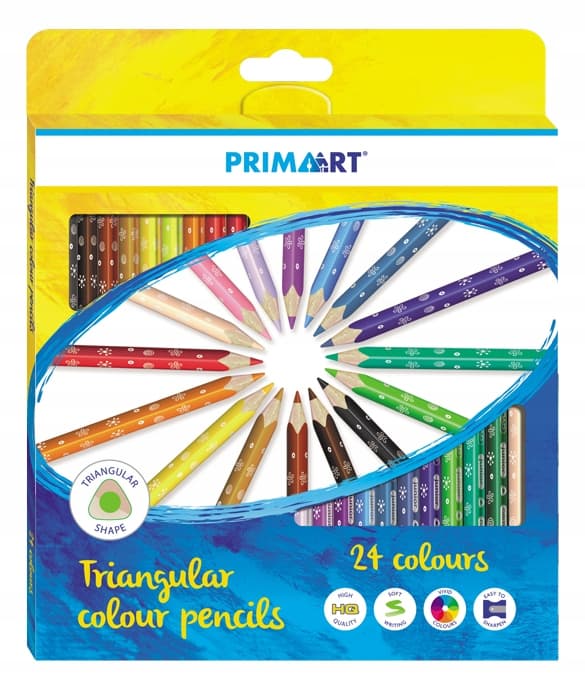 Trekantede farveblyanter 24 farver