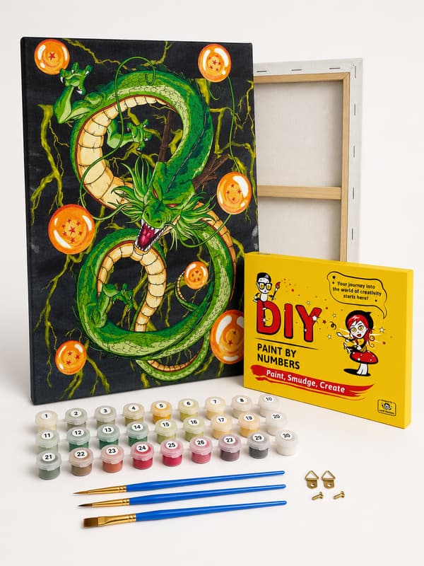 Maleri efter tal Billeder til maleri Dragon Ball Shenron 40x50 cm