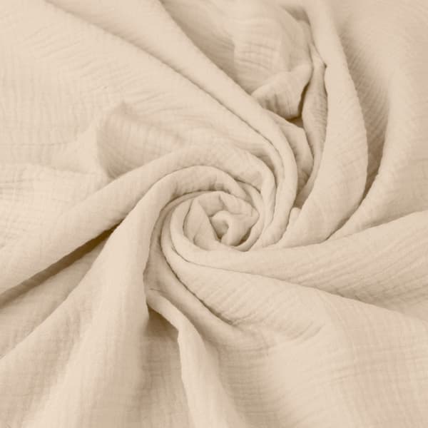 MUSLIN Fitted Sheet 70x140x10 I Ecru Box