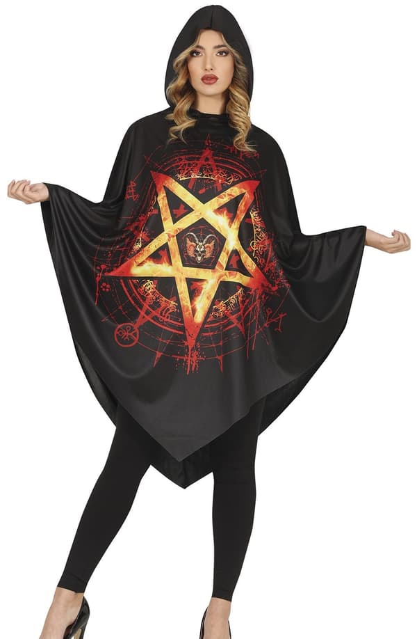 Satan-puku, poncho, cape, Halloweenjuhliin