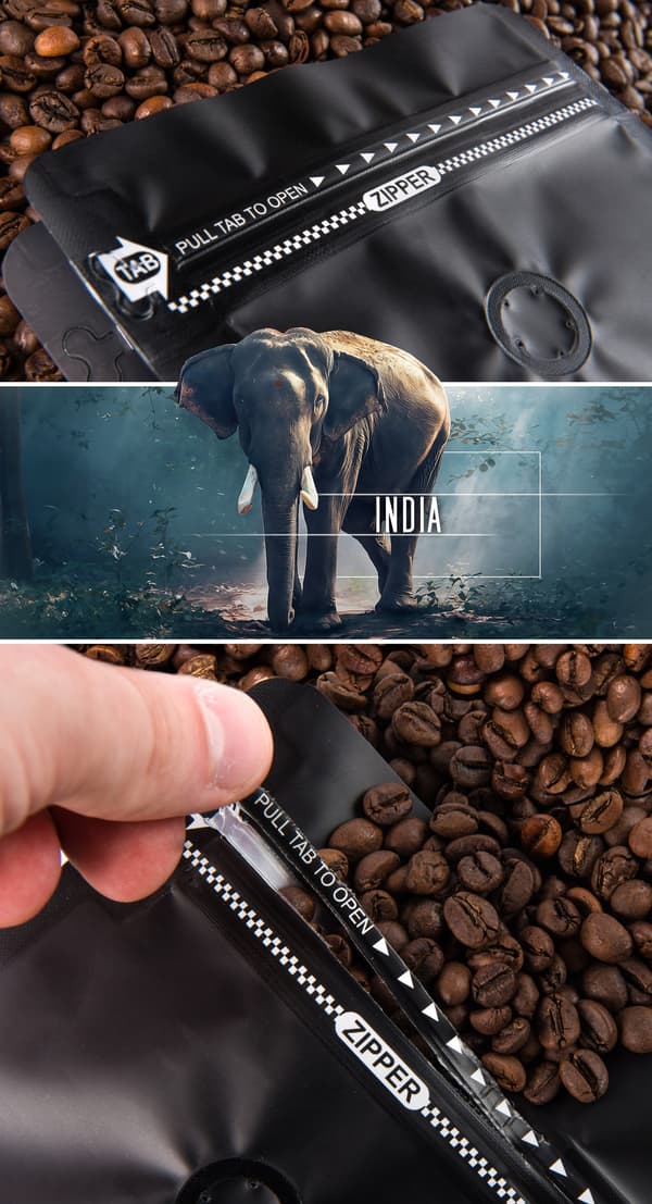 Nyrostat malet kaffe Arabica Indien 500g