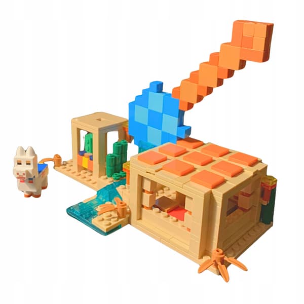 Minecraft Klossar Slott Stuga Spelset Klossar Hus Öken