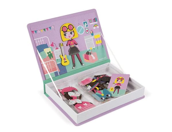 Magnetiska pusseldräkter flicka Magnetibook, Janod