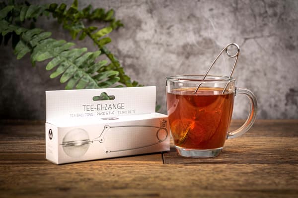 Tysk teinfuser med tang 15 cm, diameter 5 cm