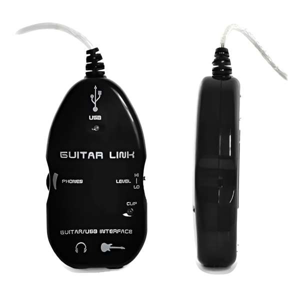 Guitarinterface til USB for PC med JACK 6,3 mm, GUITAR 6,3 adapter