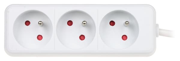 Stikdåse PR-1.5M-3G/W (3 stikkontakter) 1,3 m