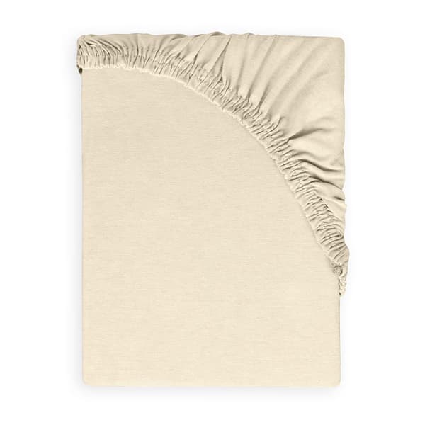 Jersey-stræklagen 60x120x10 premium creme