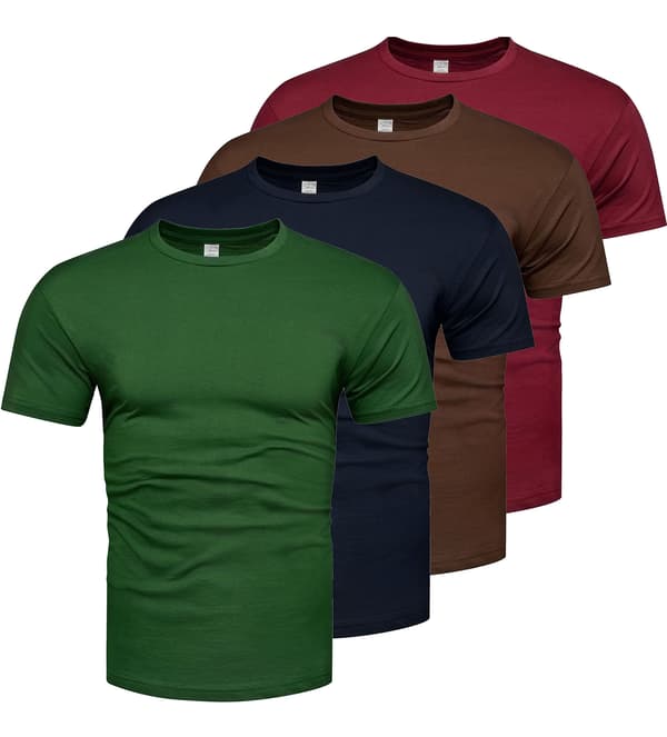 Herre T-shirt, sæt med 4 farver - størrelse M