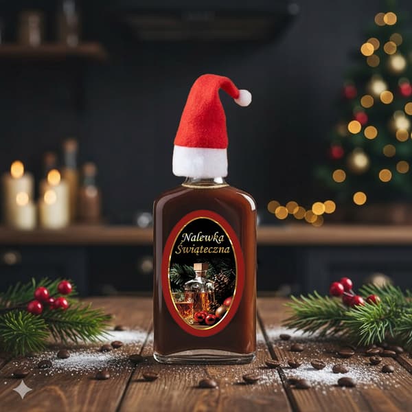 Julset med 5 Laura-flaskor 50 ml för likör, presentförpackning
