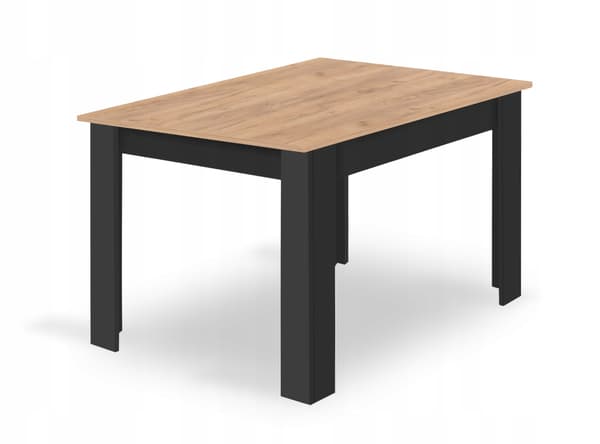 Sæt med NP 120x80 Craft Black bord + 4 LIBRA sorte stole