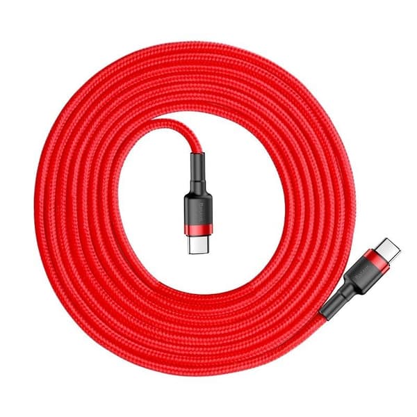 Baseus Cafule PD 2.0 QC 3.0 60W USB-C til USB-C PD-kabel 2m (rød)