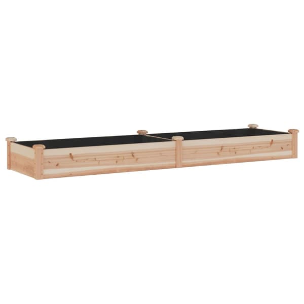 vidaXL Upphöjd rabatt med foder 240x60x25 cm gran
