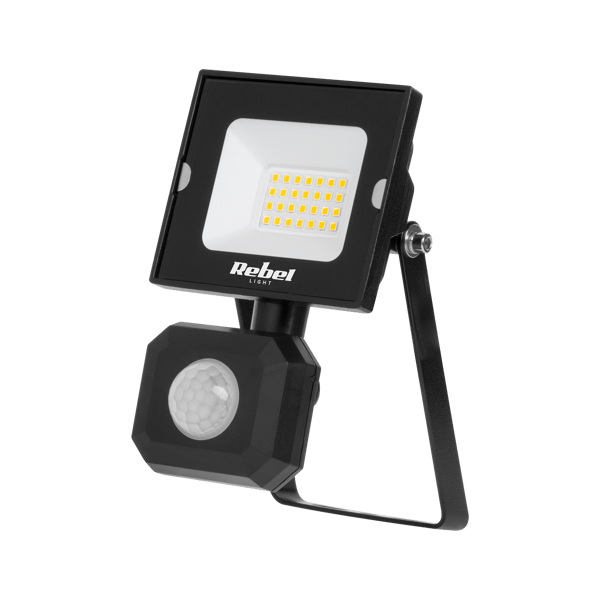 Halogen reflektor LED udendørs lyskaster lampe 20W 4000K IP44 sensor