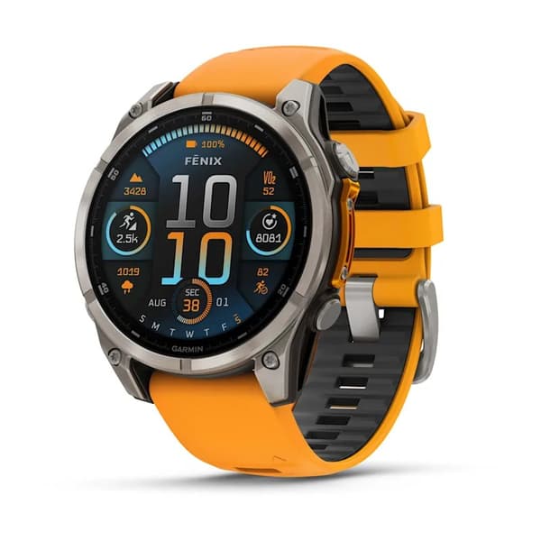 Garmin Fenix 8 47 mm AMOLED -urheilukello, safiiri, titaani
