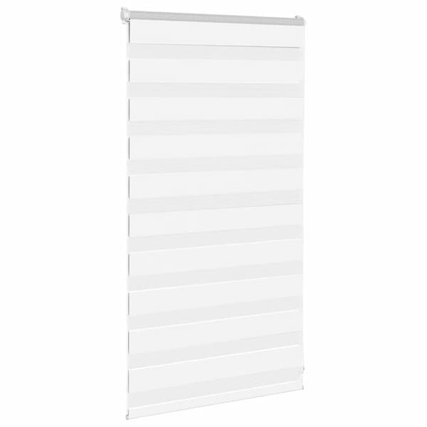 vidaXL Zebrarullgardin, vit, tygbredd 80,9 cm, polyester