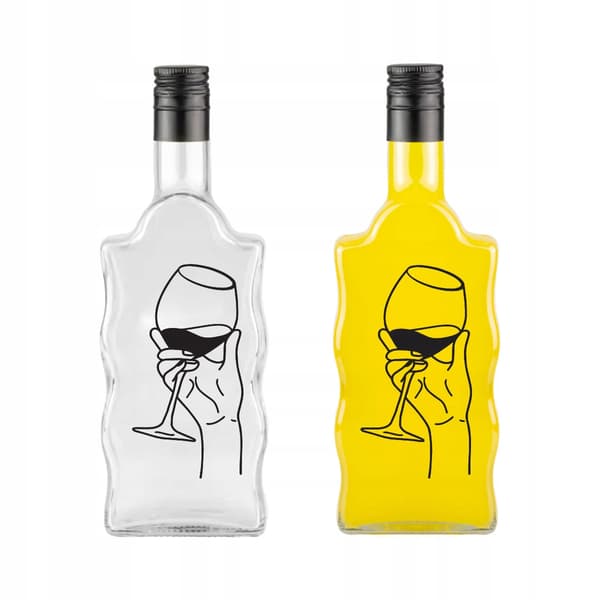 10x FALA glasflaskor 500ml med tryck för likörer, tillfällen, present