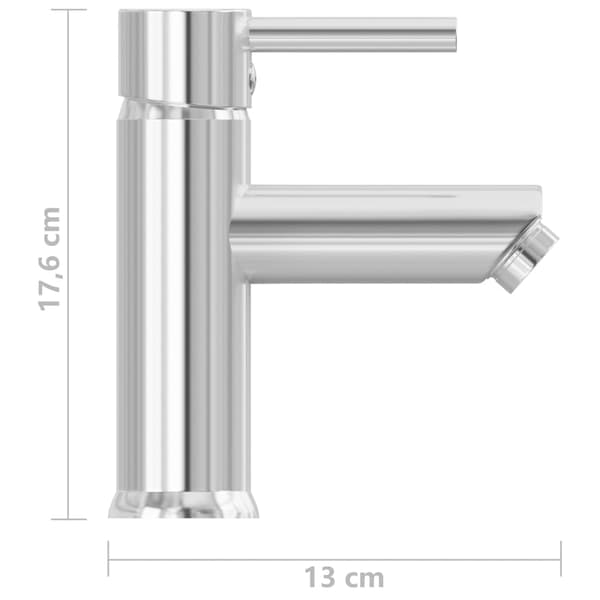 vidaXL håndvaskarmatur forkromet 130x176 mm