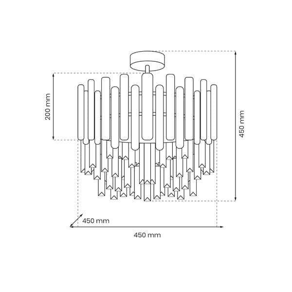 Loftlampe Aspen 6 E14 Guld Milagro ML8810