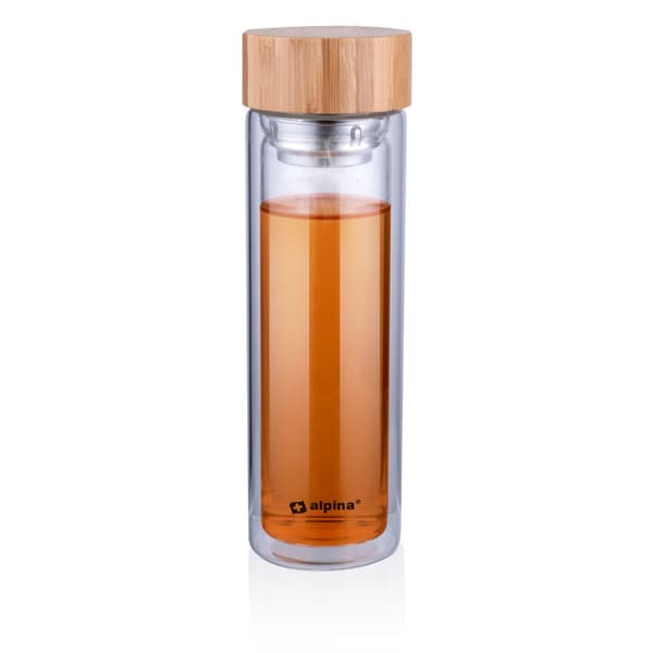 Alpina - Dubbelväggig termosflaska i glas 450 ml