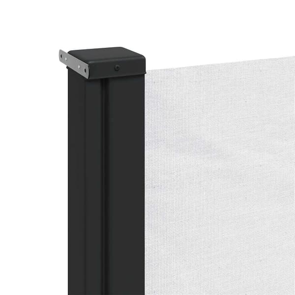 vidaXL Utdragbar sidomarkis vit 140x600 cm