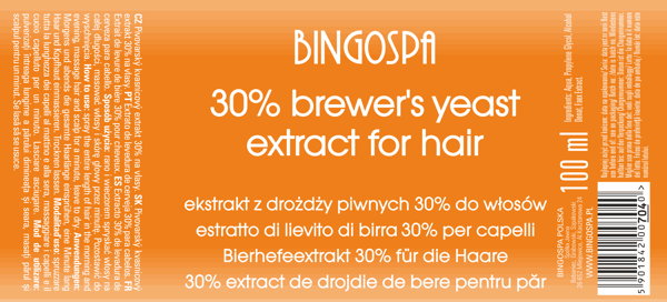 TIL HÅRVÆKST Gærekstrakt 100 ml 30% BINGOSPA