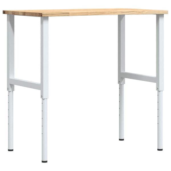 vidaXL arbejdsbord, 100x60x(71,5-98) cm, egetræ