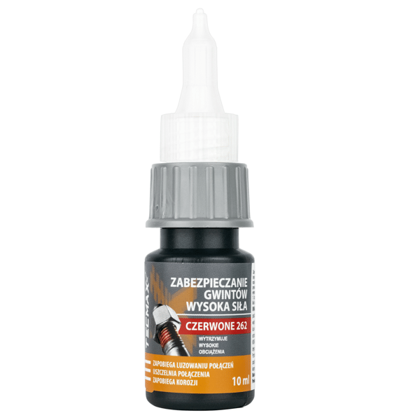 019268 TECMAXX - Gevindlåsemiddel Rød - Permanent 10ml Løs