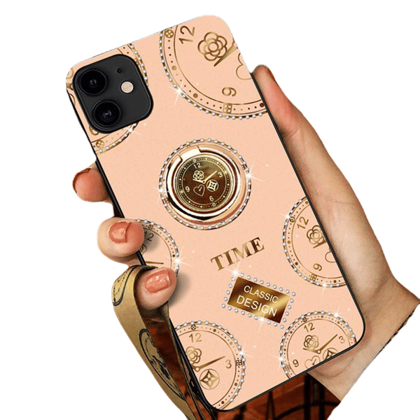 ETUI TIL APPLE IPHONE 11 BEIGE SØLV RHINESTENER GULD GLAMOUR HOLDER