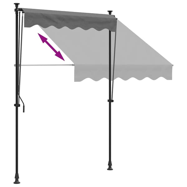vidaXL Rullmarkis antracit 150x150 cm tyg och stål