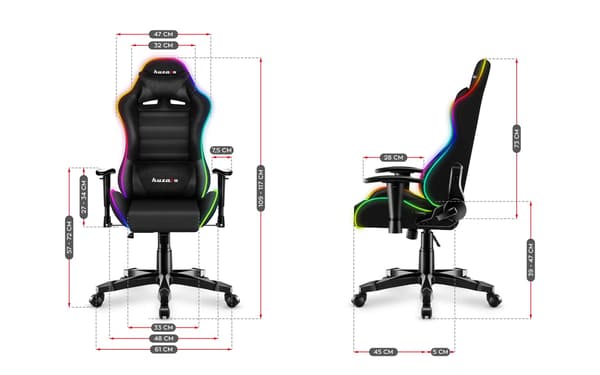 Huzaro Ranger 6.0 RGB Mesh Gamingstol för barn