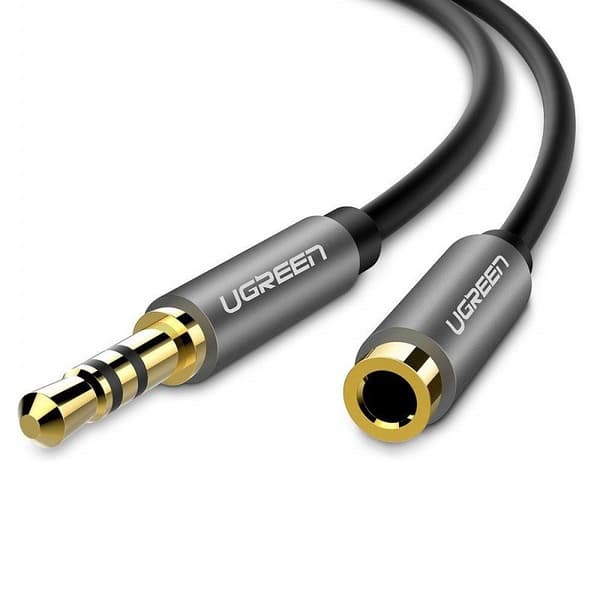 UGREEN AV118 AUX lydforlængerkabel 3,5 mm jack, 1 m (sort)