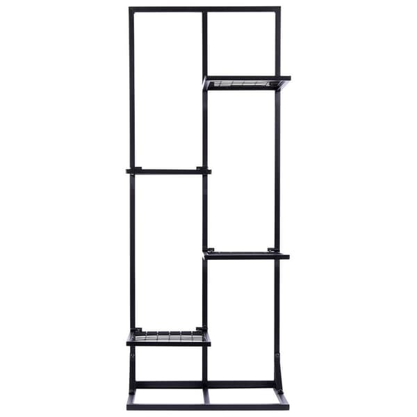 Blomsterstand metal sort 4-niveau 102 cm