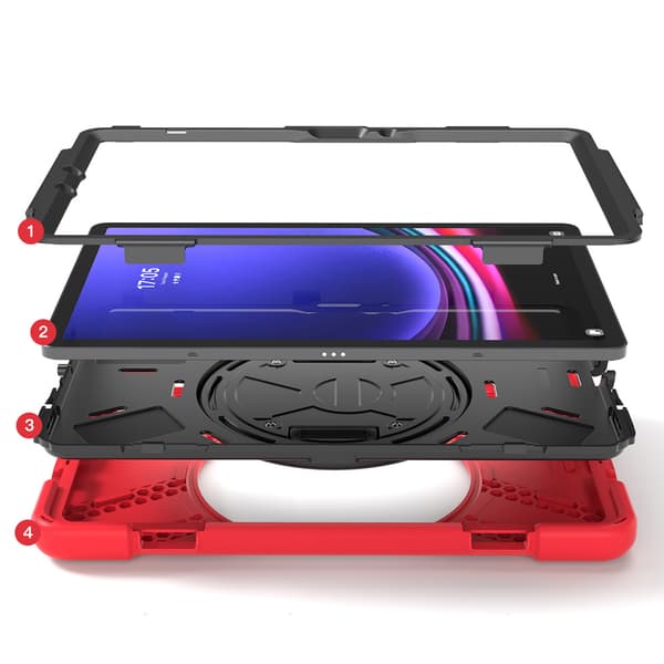 Stødsikkert cover til Galaxy Tab S9 FE/S9/S10 FE - Rød
