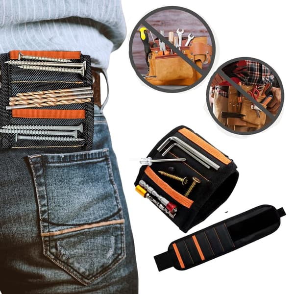Magnetiskt armband för verktyg, bits, borrar, spikar