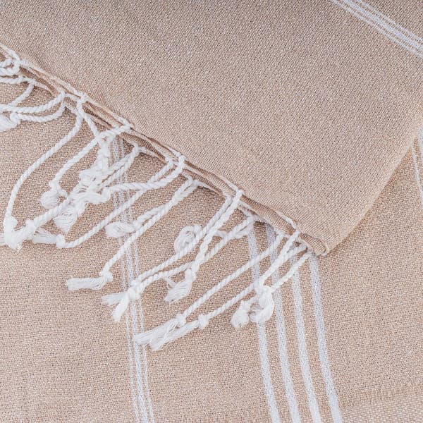 Yasmeen Beige pyyhe Hammamia varten - Peshtemal