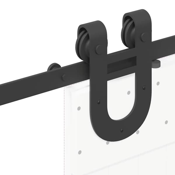 vidaXL Skjutdörrsinstallationssystem 183 cm stål svart
