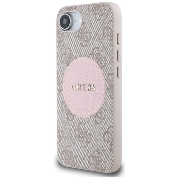 Guess 4G Circle Classic Logo MagSafe - Etui til iPhone 16e (lyserød)