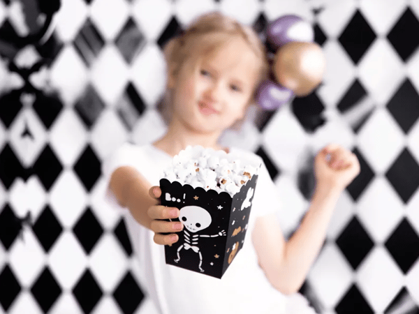 HALLOWEEN Skelet Popcornæsker Spand 6 stk.