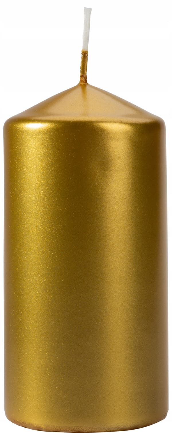 Bispol Gyllene cylinderljus nattvård bröllop 6x12cm
