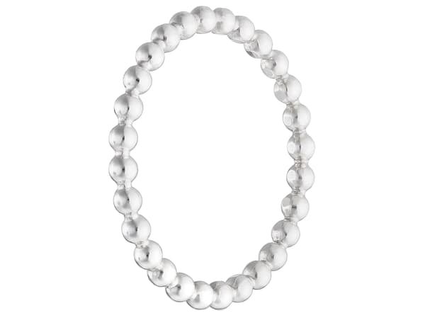 Liten silver antistressring 2 mm tunn kula 10